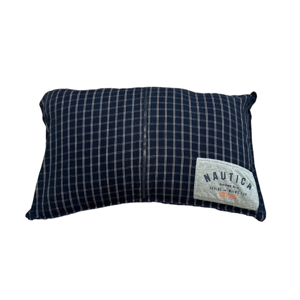 NAUTICA Toss Cushion 22" x 14" Cottage Cabin Boys Room Removable Cover